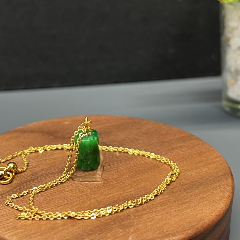 Green Round Pendant 11.6mm, PGL988