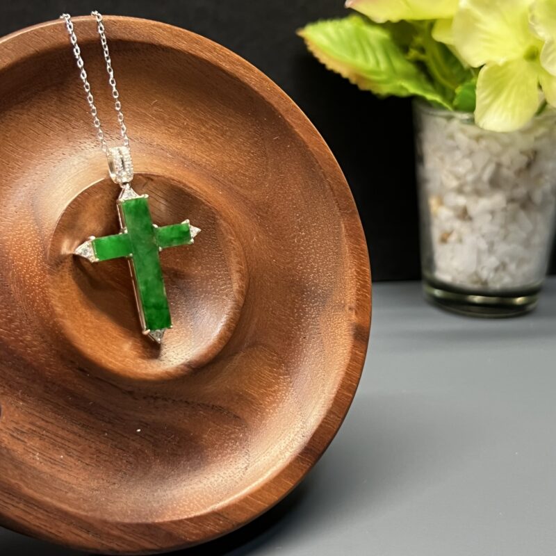 Green Irregular Pendant 28mm, PGL990