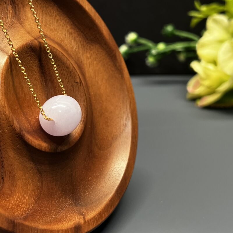 Icy Pink Round Pendant 13mm, PIM995