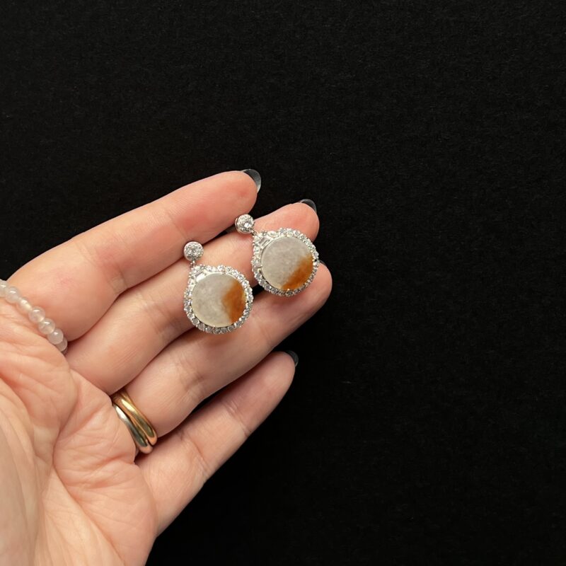 Orange Round Earring 15mm, EOL998