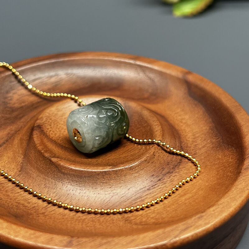 Green Round Pendant 16mm, PGM1037