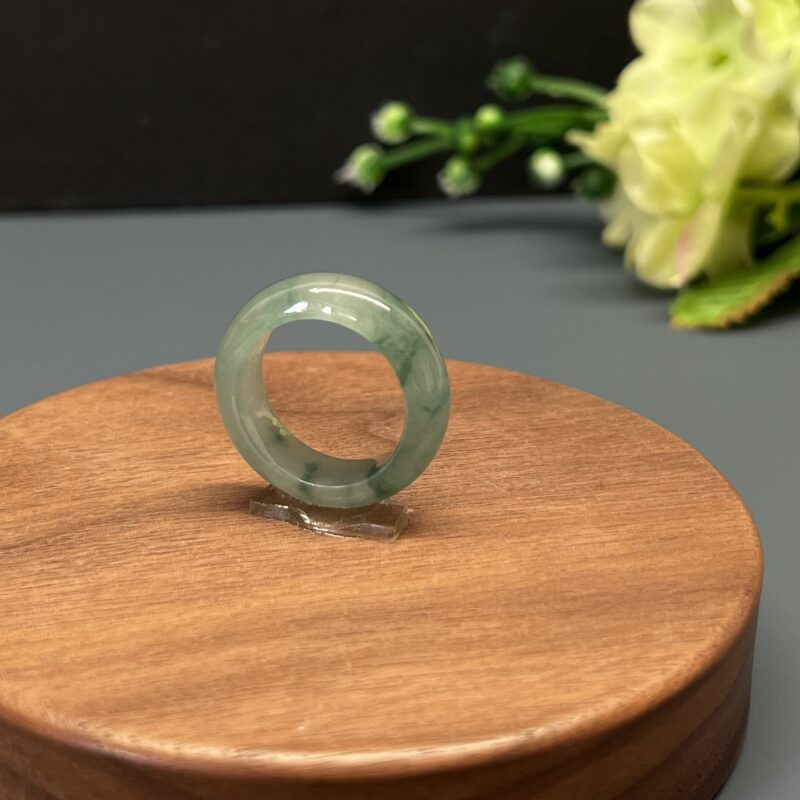 18mm Lake Blue Round Ring - Full Jadeite Ring18mm, RLL1039