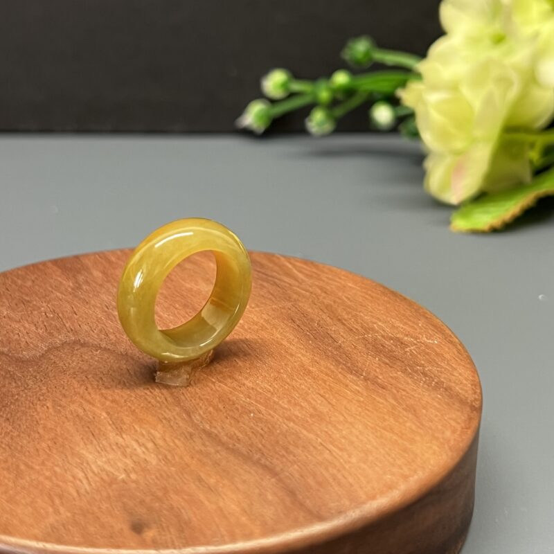 15mm Yellow Round Ring - Full Jadeite Ring15mm, RYS1040