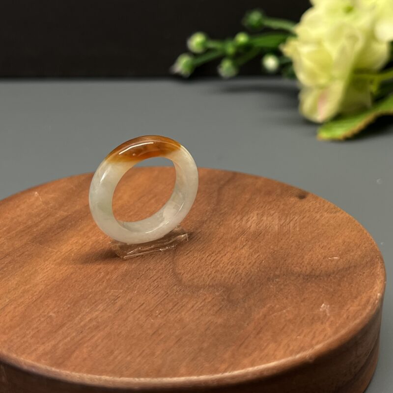 17mm Orange Round Ring - Full Jadeite Ring17mm, ROM1041