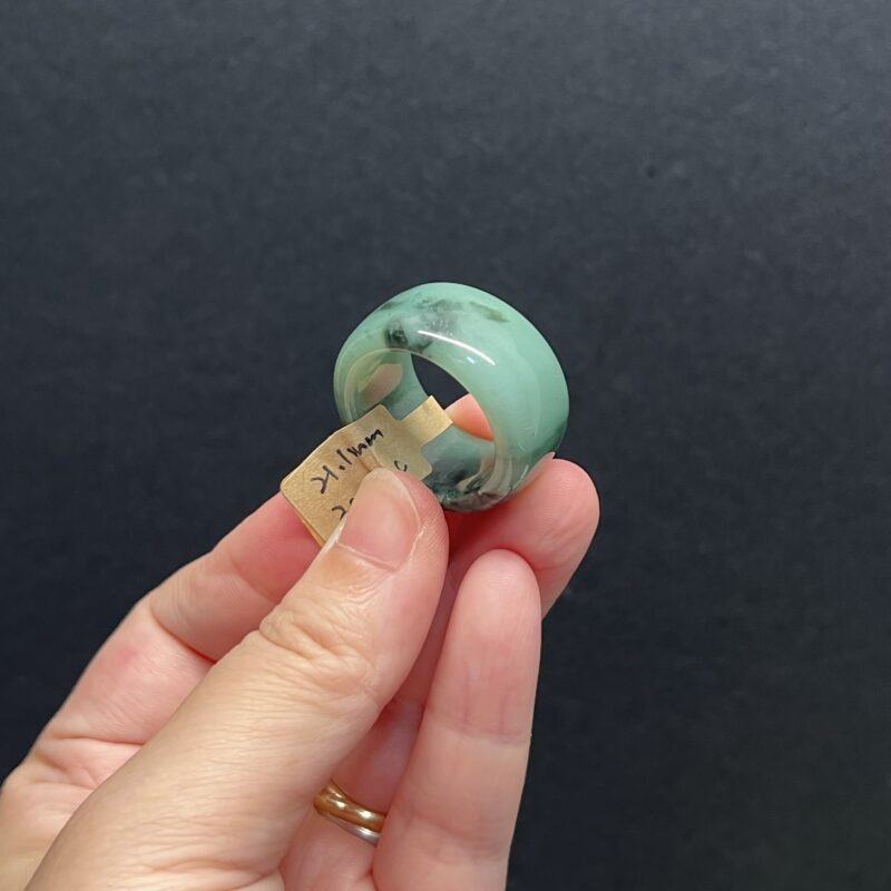 21.1mm Green Piao Hua Round Ring - Full Jadeite Ring21.1mm, RGL1050