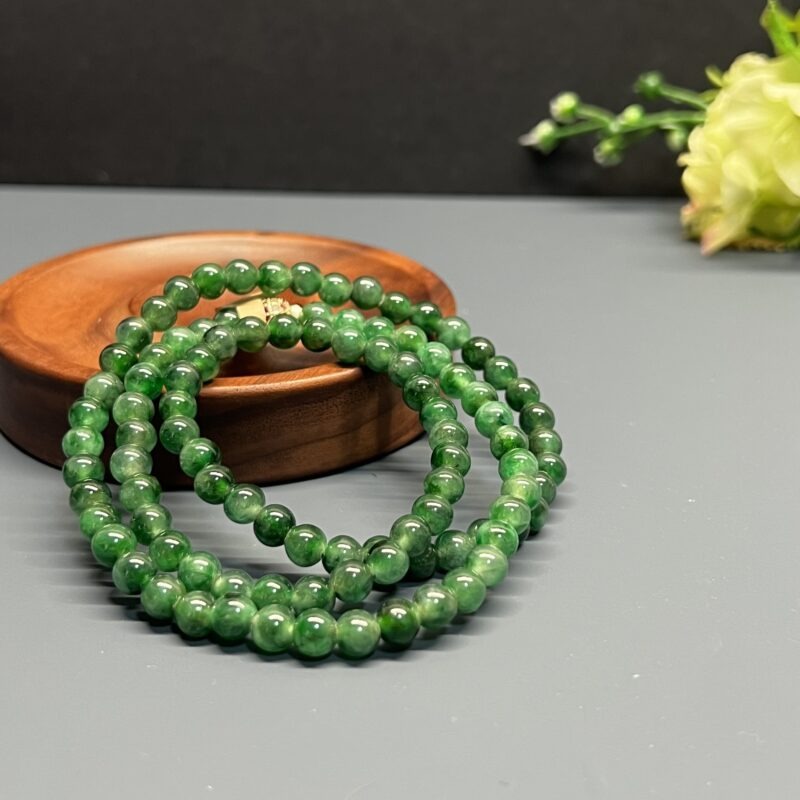 Green Piao Hua Beads Necklace - Beads6.6mm, NGL1053