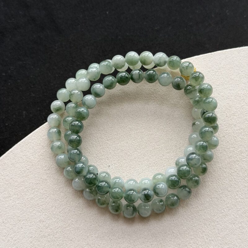 [Blue Floating Flower] Fine Jadeite Necklace, V3-HTY-1564 | Certified Grade A Jade