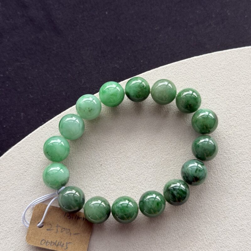 [13mm] Radiant Dual-Tone Green Jadeite Pendant (Lu Lu Tong), V3-UIN-4604 | Certified Grade A Jade