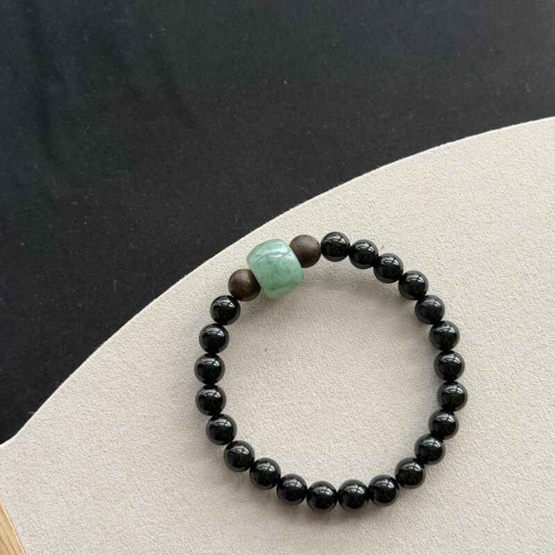 [13mm++] Icy Green Jadeite Bracelet (Lu Lu Tong), V3-YAI-2277 | Certified Grade A Jade