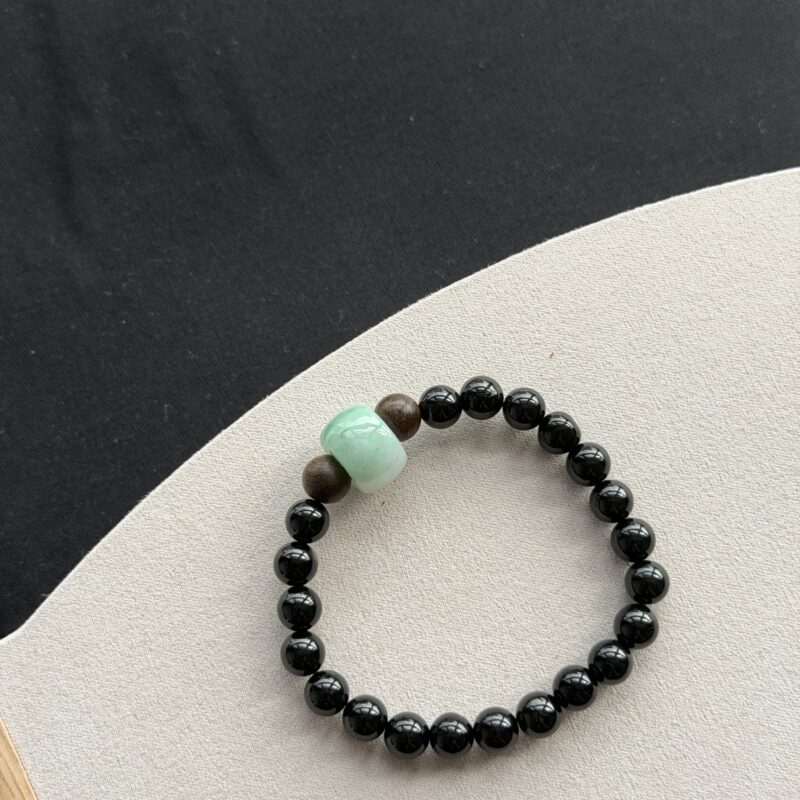 [13mm++] Icy Green Jadeite Bracelet (Lu Lu Tong), V3-HZR-1758 | Certified Grade A Jade