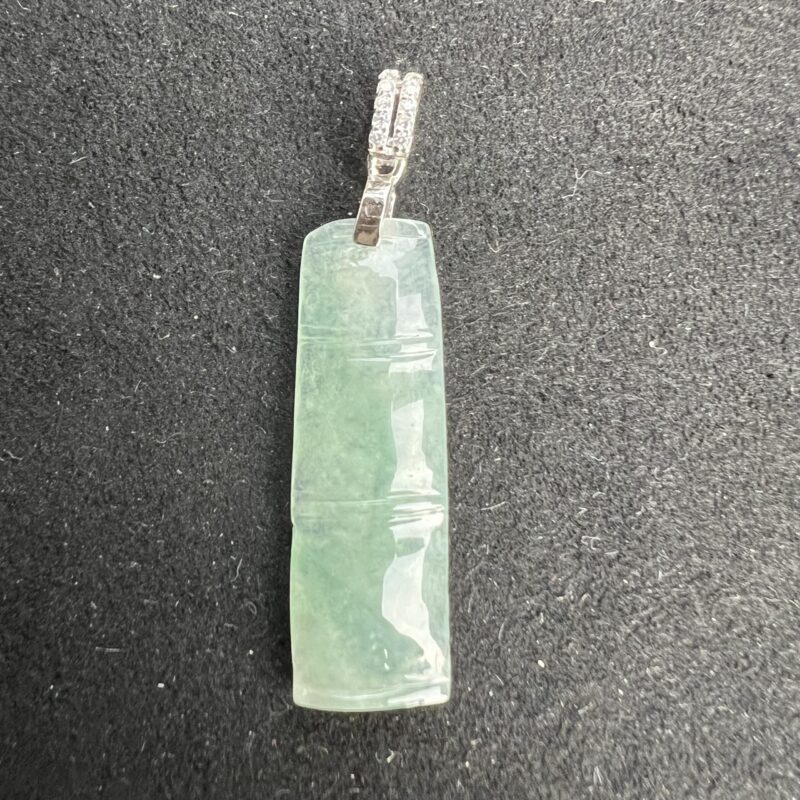 Icy White Bamboo Jade Pendant S925 Header, Bundle
