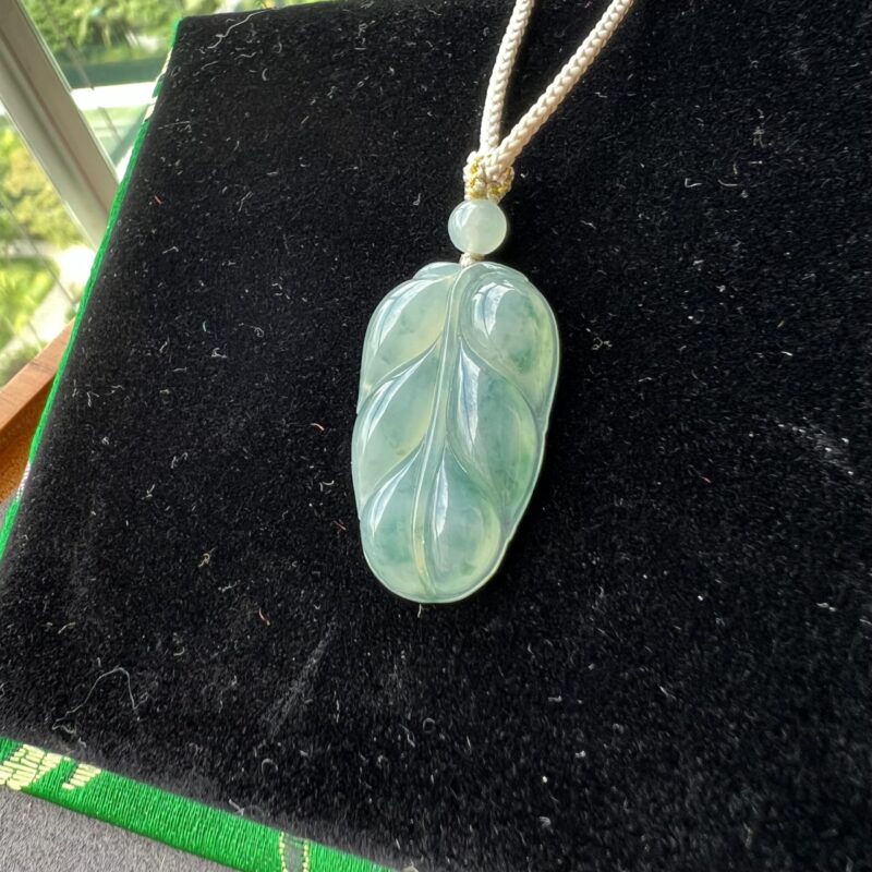 Icy Jade Pendant Leaf in Handmade String, Bundle (Various Color)