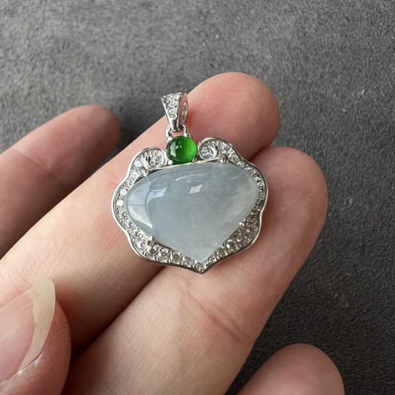 Icy Jade Pendant Ru Yi in S925 Setting, Bundle