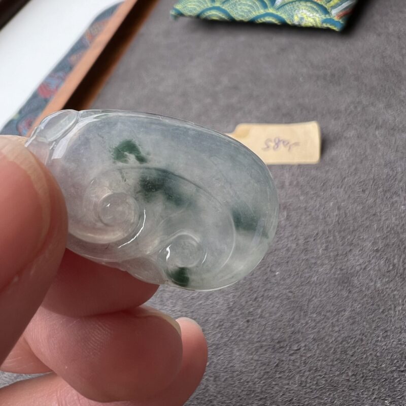 Icy Lavender Jade Pendant 18K Gold, Ru Yi, Bundle (Various Design)